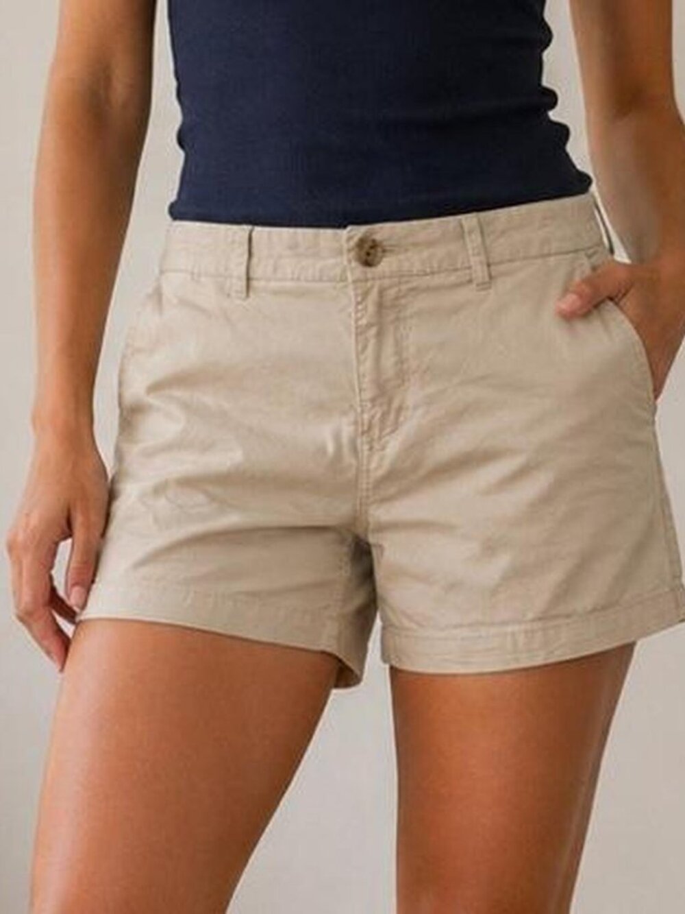 NWT Old Navy Twill Shorts Rolled Oat 14 R - Khaki Shorts